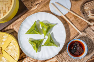Spinach And Corn Dimsum