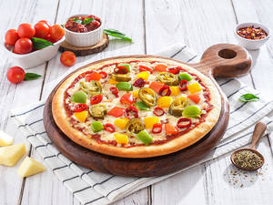 Jain Five Pepper Fiesta Pizza