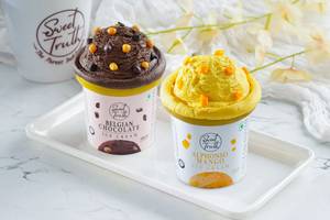 Mango Ice Cream + Chocolate Ice Cream