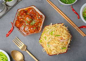 Veg Noodles + Manchurian