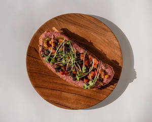 Beetroot Hummus Toast