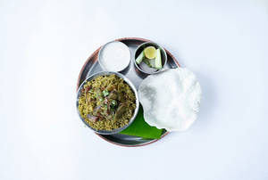 Broad Beans And Lotus Stem Donne Biryani ( Gluten Free )