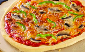 Mushroom Onion Capsicum Pizza