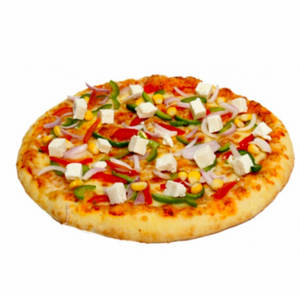 Paneer, Tomato, Onion, Capsicum Pizza