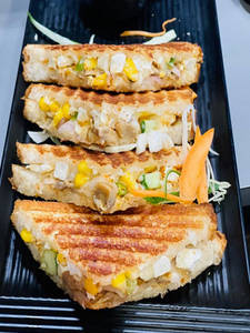 Corn, Mushroom Paneer, Onion G. Sandwich