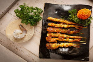 Indonesian Grilled Prawns On Skewers