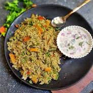 Veg. Pulao With Raita