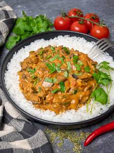 Kadhai Mushroom + Rice