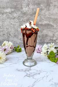 Chocolate shake with ice cream