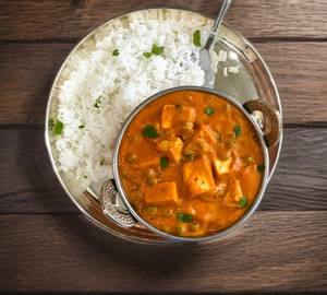 Mattar Paneer with Rice