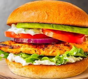 Grilled chicken burger