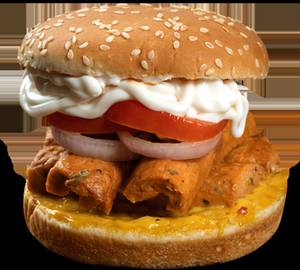 Mutton seekh burger