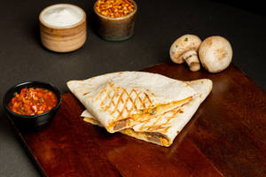 Roasted Garlic Mushroom Quesadilla