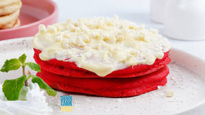 Red Velvet And Cream Cheese Pancakes(2 Pc)