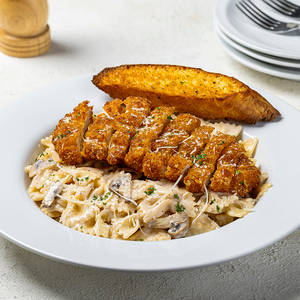 Creamy Mushroom Parmesan Chicken Pasta