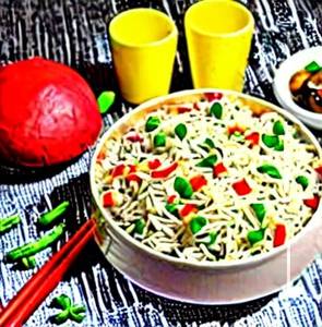 Mushroom Singapore Fried Rice