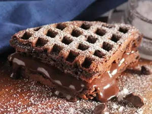 Milk Chocolate Dry Fruits Waffle