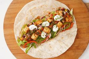 Bbq Paneer Taqueria Buritto Wrap