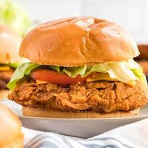 Fried chicken burger
