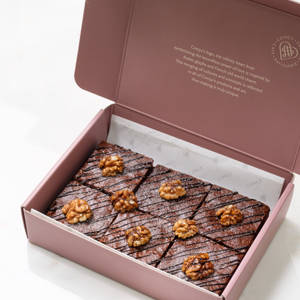 Fudgy Chocolate Walnut Brownies (Box of 6)