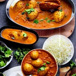 Egg Potato Tomato Masala