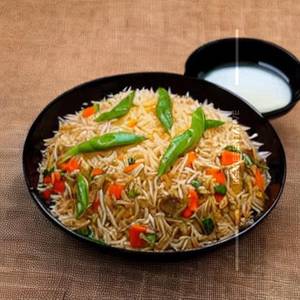 Double egg veg manchurian fried rice