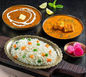 Dal Makhani + Paneer Makhani Rice Meal