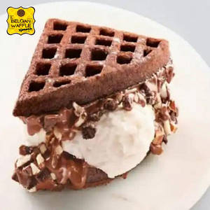 Nutty Special Sundae Waffle Sandwich
