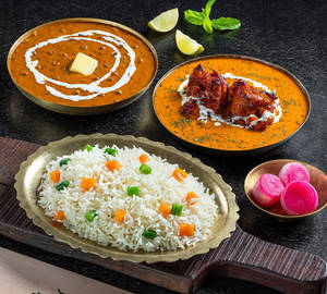 Dal Makhani + Butter Chicken Boneless Rice Meal