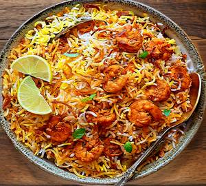 Prawn biryani