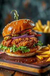 Chicken Chilli Lava Burger