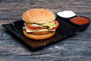 Chicken schezwan burger