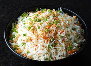 Veg Burnt Garlic Fried Rice