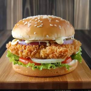 Premium Fried Chicken Burger