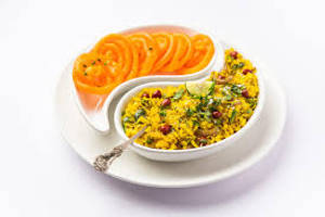 Poha with Jalebi                           