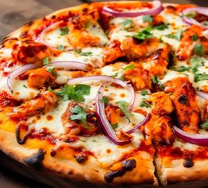Red hot chicken cheesy delight pizza [ 7 inches]