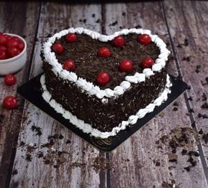 Heart Shape Black Forest Cake 