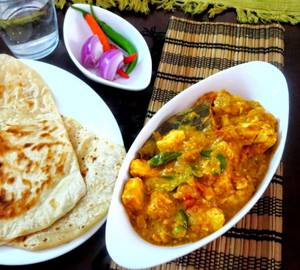 Kadhai Paneer (200ml) With Butter Naan (1pc)