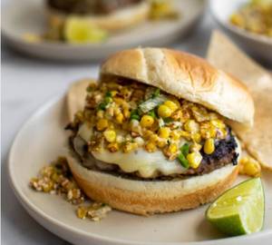Cheese Corn Capsicum Burger