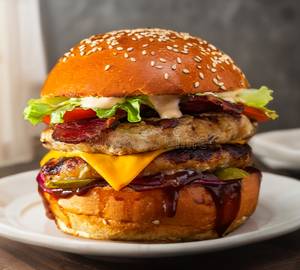 Special Twin Bbq Chicken Burger