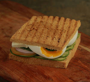 BP Boiled Egg Garlic Bread Sandwich