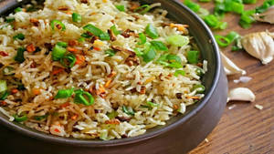 Veg Burnt Garlic Fried Rice