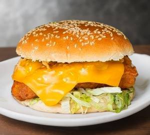 Cheesy chicken burger