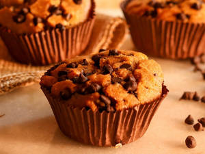 Whole Wheat Peanut Butter Chocolate Muffins