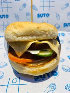 Open Face Cheese Burger