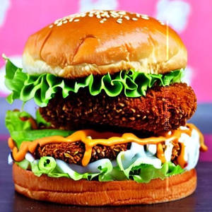 Korean Fried Chicken Burger