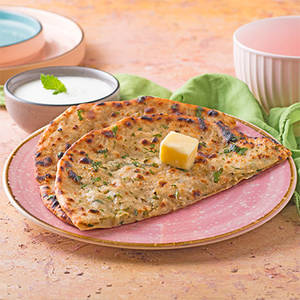 Stuffed Paratha With Curd