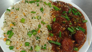 Veg Fried Rice -gobi Manchurian