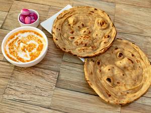 Paneer Butter Masala + 2 Laccha Paratha + Salad