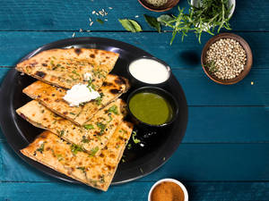 Green Chilli & Onion Tandoori Paratha